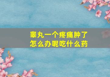 睾丸一个疼痛肿了怎么办呢吃什么药