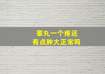 睾丸一个疼还有点肿大正常吗