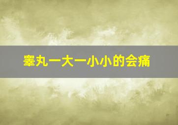 睾丸一大一小小的会痛