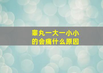 睾丸一大一小小的会痛什么原因