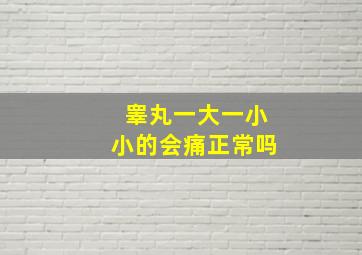 睾丸一大一小小的会痛正常吗