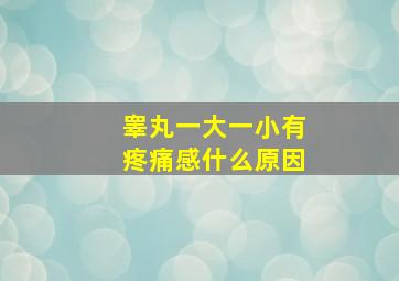 睾丸一大一小有疼痛感什么原因