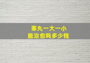 睾丸一大一小能治愈吗多少钱