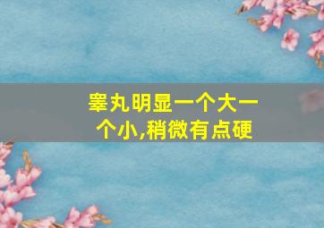 睾丸明显一个大一个小,稍微有点硬