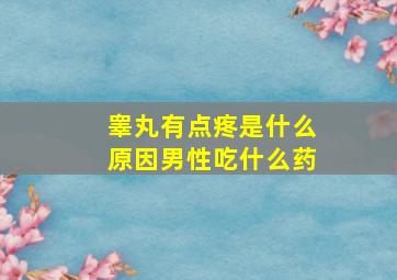 睾丸有点疼是什么原因男性吃什么药