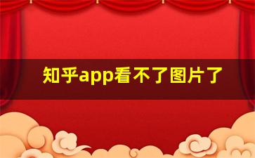 知乎app看不了图片了