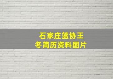 石家庄篮协王冬简历资料图片