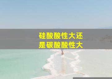 硅酸酸性大还是碳酸酸性大