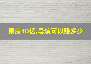 票房30亿,导演可以赚多少