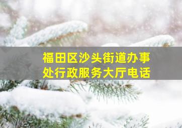 福田区沙头街道办事处行政服务大厅电话