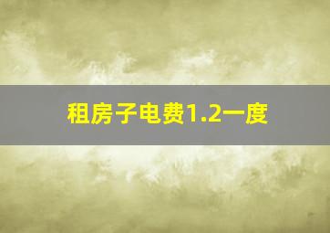 租房子电费1.2一度