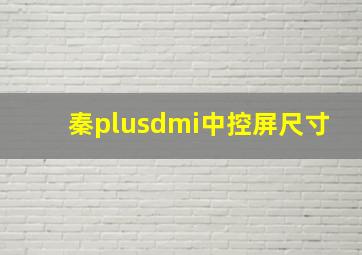 秦plusdmi中控屏尺寸