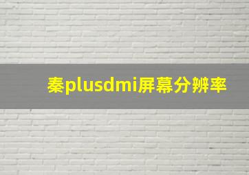 秦plusdmi屏幕分辨率