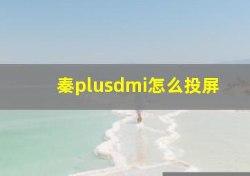 秦plusdmi怎么投屏