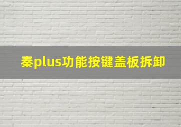 秦plus功能按键盖板拆卸