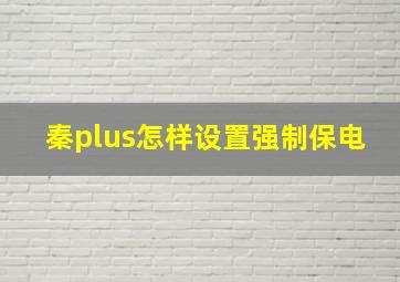 秦plus怎样设置强制保电