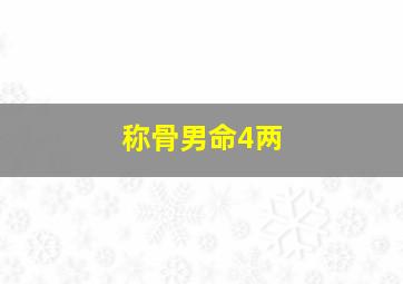 称骨男命4两