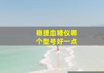 稳捷血糖仪哪个型号好一点