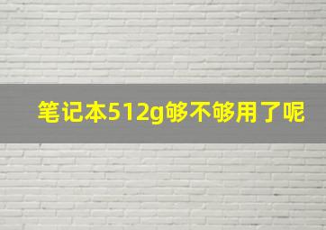 笔记本512g够不够用了呢