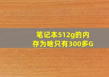 笔记本512g的内存为啥只有300多G