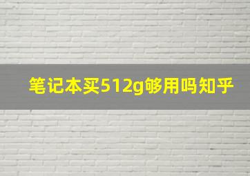 笔记本买512g够用吗知乎