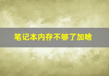 笔记本内存不够了加啥