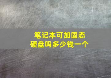 笔记本可加固态硬盘吗多少钱一个