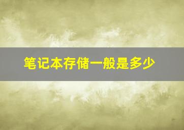 笔记本存储一般是多少