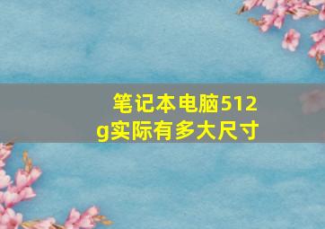 笔记本电脑512g实际有多大尺寸