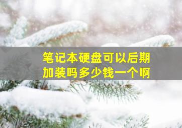 笔记本硬盘可以后期加装吗多少钱一个啊