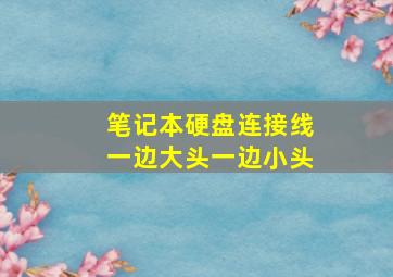 笔记本硬盘连接线一边大头一边小头