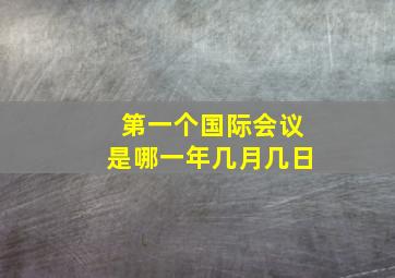 第一个国际会议是哪一年几月几日