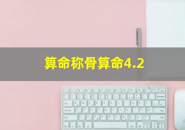 算命称骨算命4.2