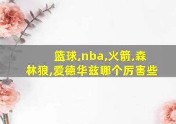 篮球,nba,火箭,森林狼,爱德华兹哪个厉害些