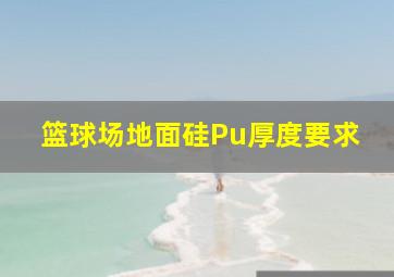 篮球场地面硅Pu厚度要求