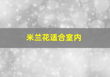 米兰花适合室内