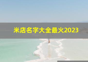 米店名字大全最火2023