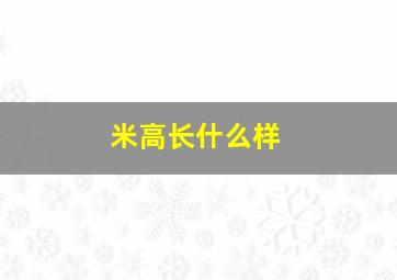 米高长什么样