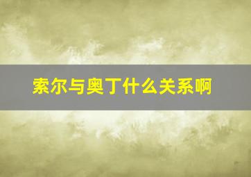 索尔与奥丁什么关系啊