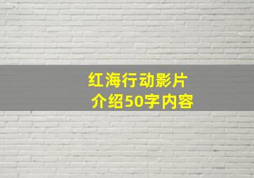 红海行动影片介绍50字内容