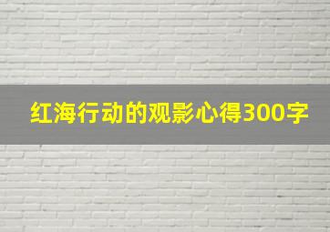 红海行动的观影心得300字