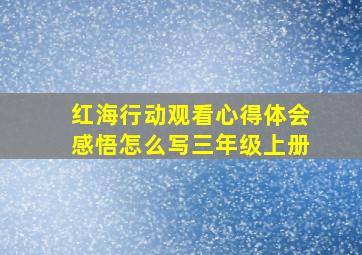 红海行动观看心得体会感悟怎么写三年级上册