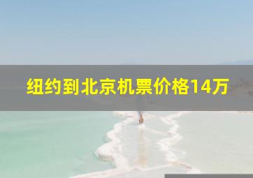 纽约到北京机票价格14万