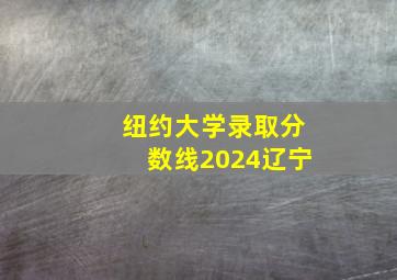 纽约大学录取分数线2024辽宁