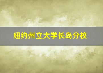 纽约州立大学长岛分校