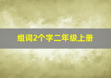 组词2个字二年级上册