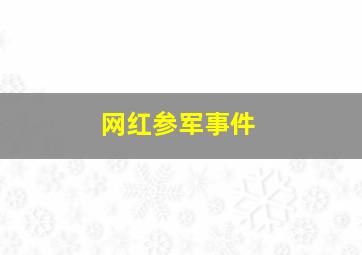 网红参军事件