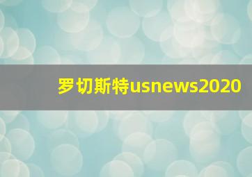 罗切斯特usnews2020