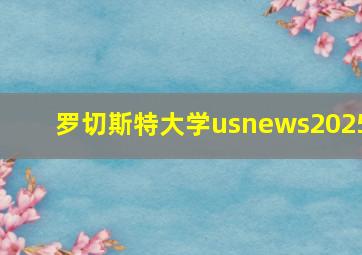 罗切斯特大学usnews2025