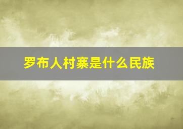 罗布人村寨是什么民族